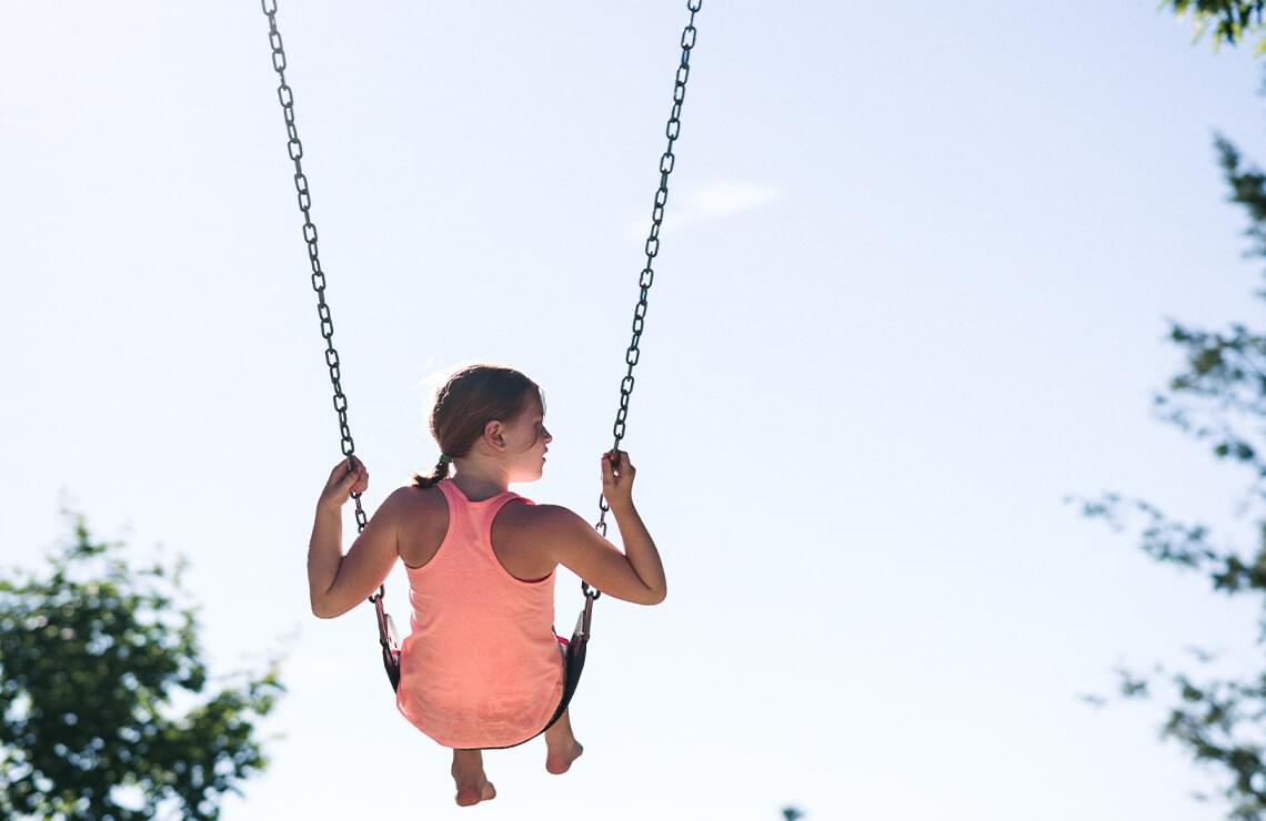 Girl on a swing