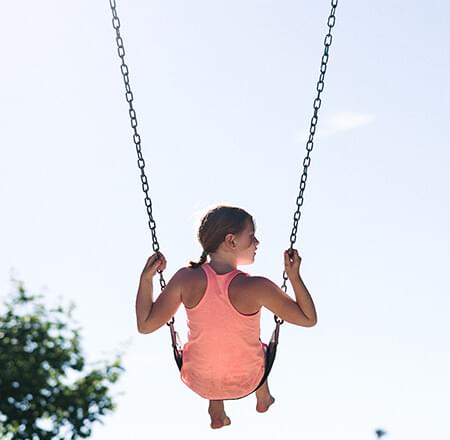 Girl on a swing