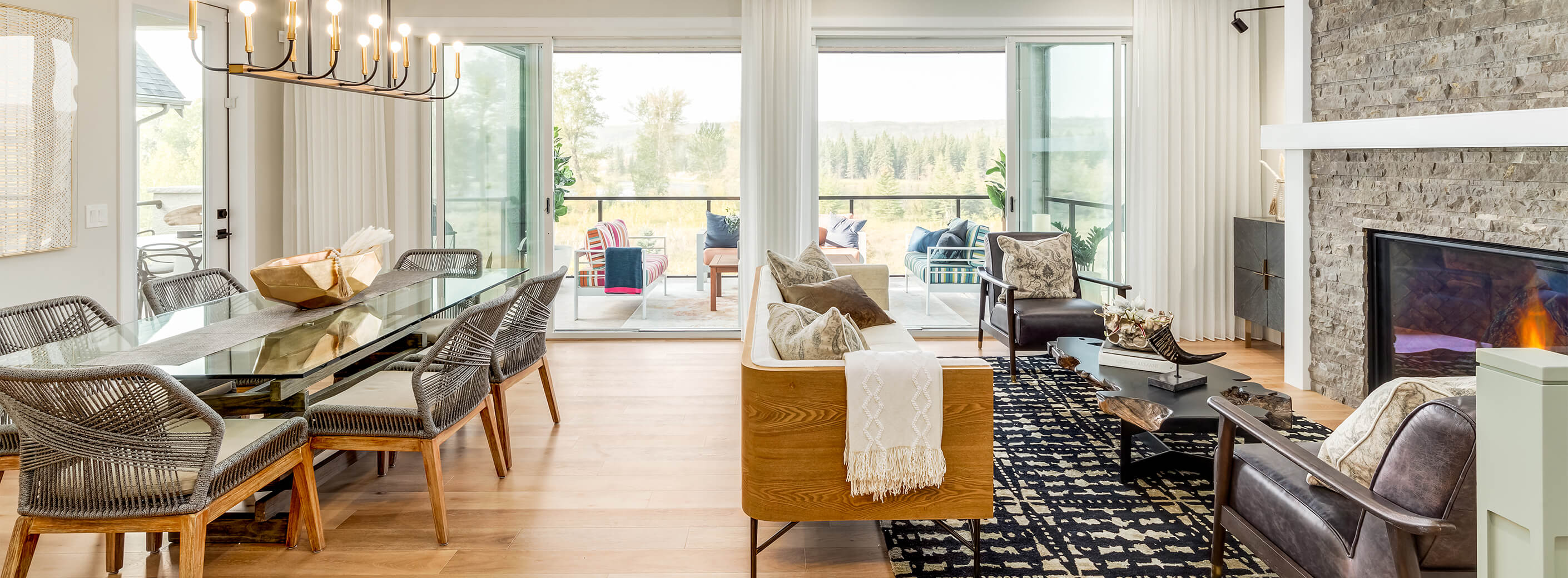 Living of Show Home for Cranston's Estate Homes