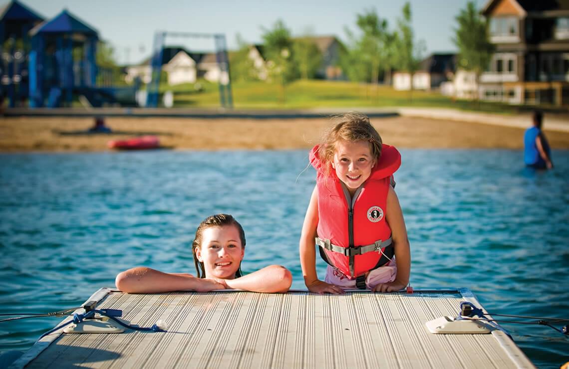 2 girls on the dock