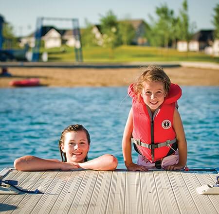 2 girls on the dock