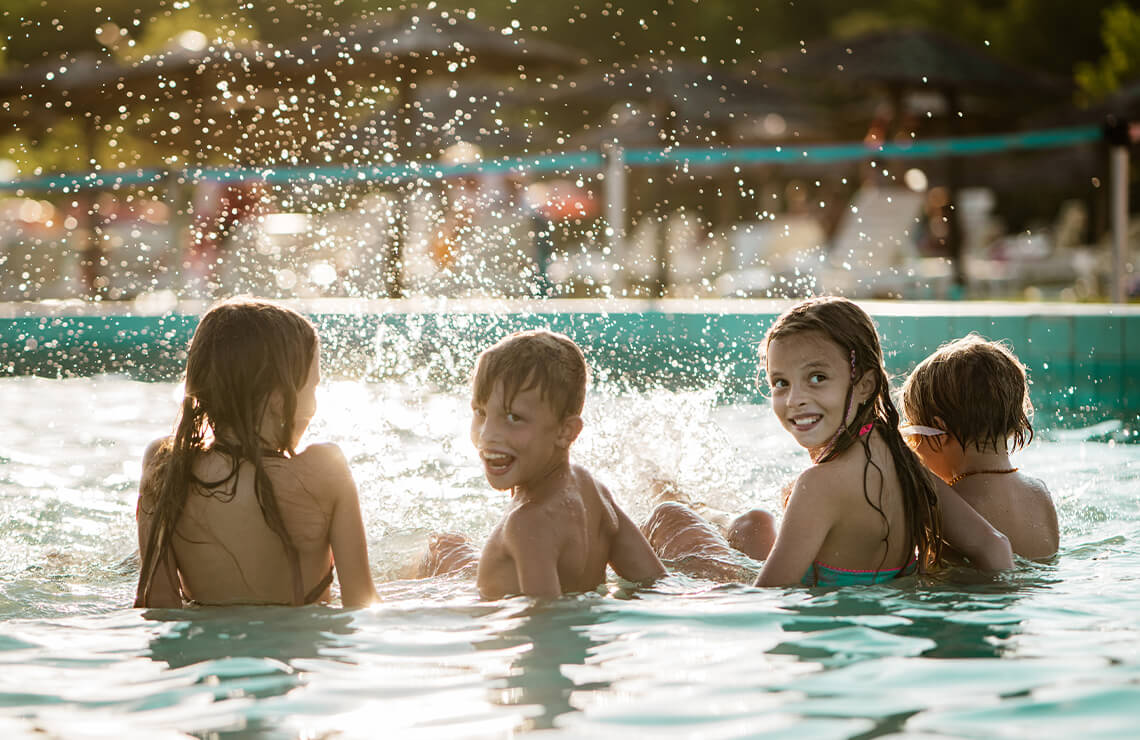 Group of kids in pool